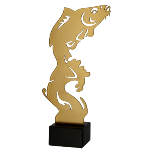 Statuetka metalowa Karp Na Fali ML-FIS1