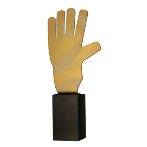 Statuetka metalowa Rękawica Bramkarska MLV-SOC3