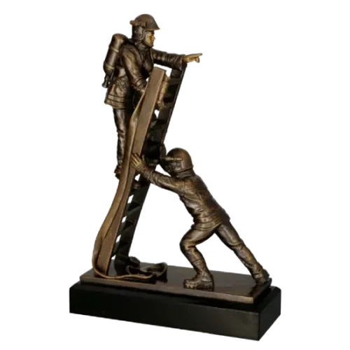 Statuetka odlewana Dwóch Strażaków RFST3052 wykonana z żywicy