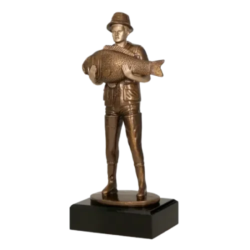 Statuetka odlewana Dumny Wędkarz RFXR17 wykonana z żywicy