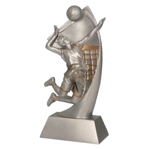 Statuetka odlewana Siatkarz RP2005 wykonana z żywicy
