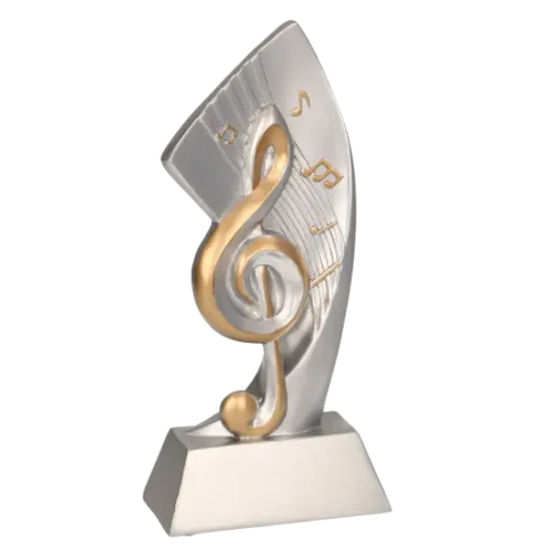 Statuetka odlewana Klucz Wiolinowy RP2009 wykonana z żywicy