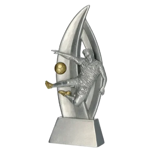 Statuetka odlewana Piłkarz kopiący piłkę RP6004 Statuetka odlewana Piłkarz kopiący piłkę RP6004 wykonana z żywicy