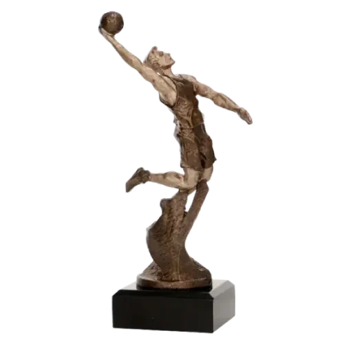 Statuetka odlewana Koszykarz w akcji RTY1203 wykonana z żywicy