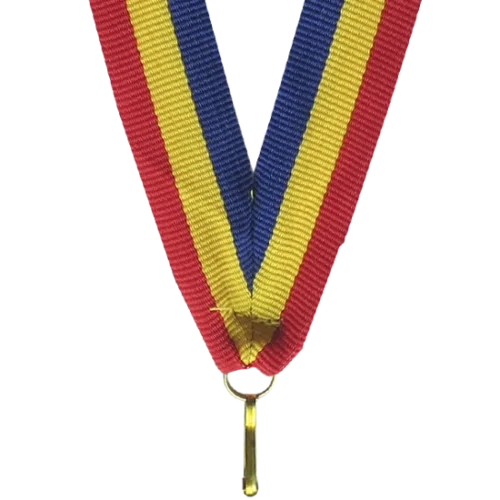Wstążka V2-BL/Y/RD 22 mm w kolorze niebiesko-żółto-czerwonym