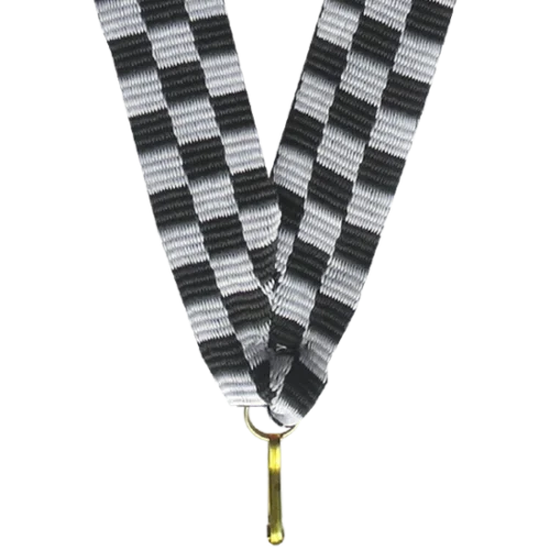 Wstążka V8-BK/W/BK 11 mm w kolorze biały-czarnym