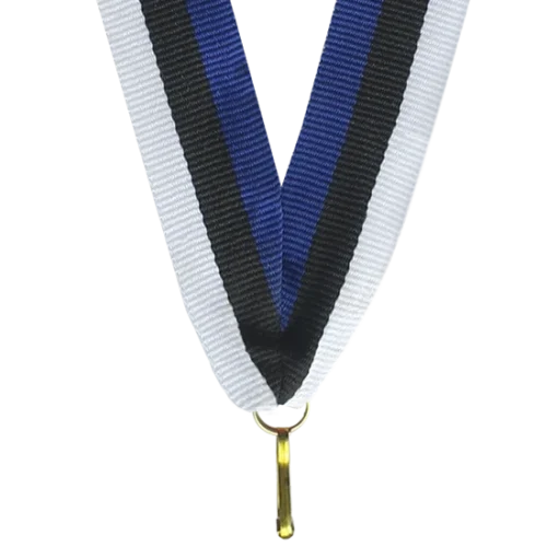 Wstążka V8-BL/BK/W 11 mm w kolorze niebiesko-czarno-białym