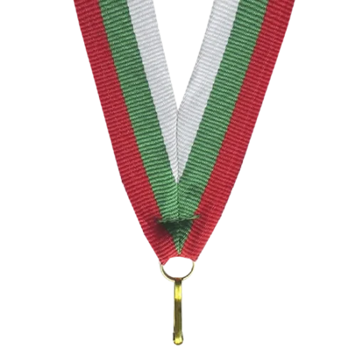 Wstążka V8-W/GN/RD 11 mm w kolorze biało-zielono-czerwonym