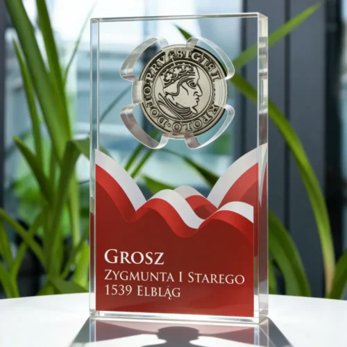 Statuetka „Grosz Zygmunta I Starego”