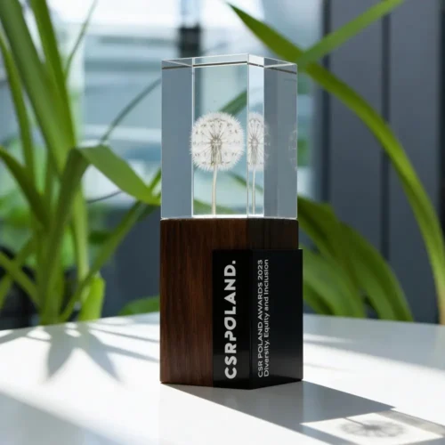 Statuetka z grawerem 3d „CSR Poland Awards 2023”