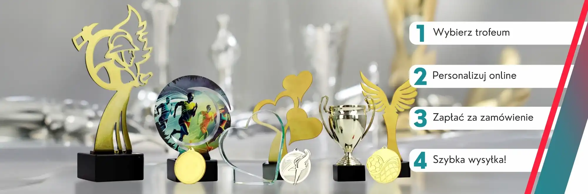 Sklep z pucharami i trofeami dla sportu i biznesu